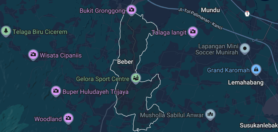 Peta Kecamatan Beber